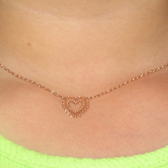 Unbranded Jewelry - Dainty Cut Out Heart Station Necklace Earring Sets Unbranded Jewelry - Dainty Cut Out Heart Station Necklace Earring Sets